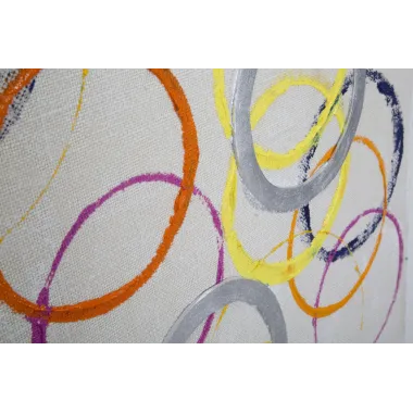 Obraz na płótnie FLOATING CIRCLES -B- 80X3X80 cm